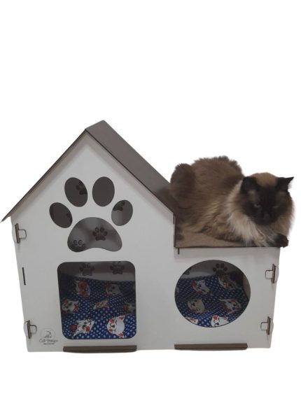 Casinha De Gato Ou Cachorro De Pequeno Porte Em Mdf Com Almofadas 09